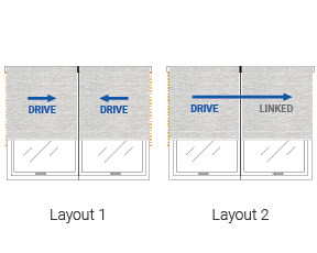 Linked Roller Blinds - Layout Styles